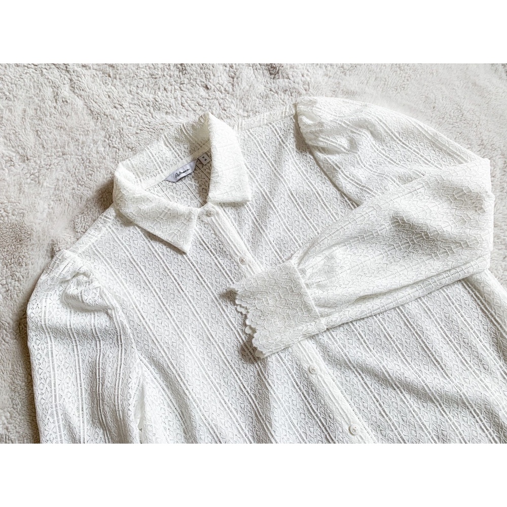 Long-Sleeve Lace Shirt